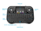 Mini Wireless Bluetooth Keyboard Backlit USB for Android PC