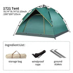 Automatic Camping Tent with Quick Open 3–4 Person