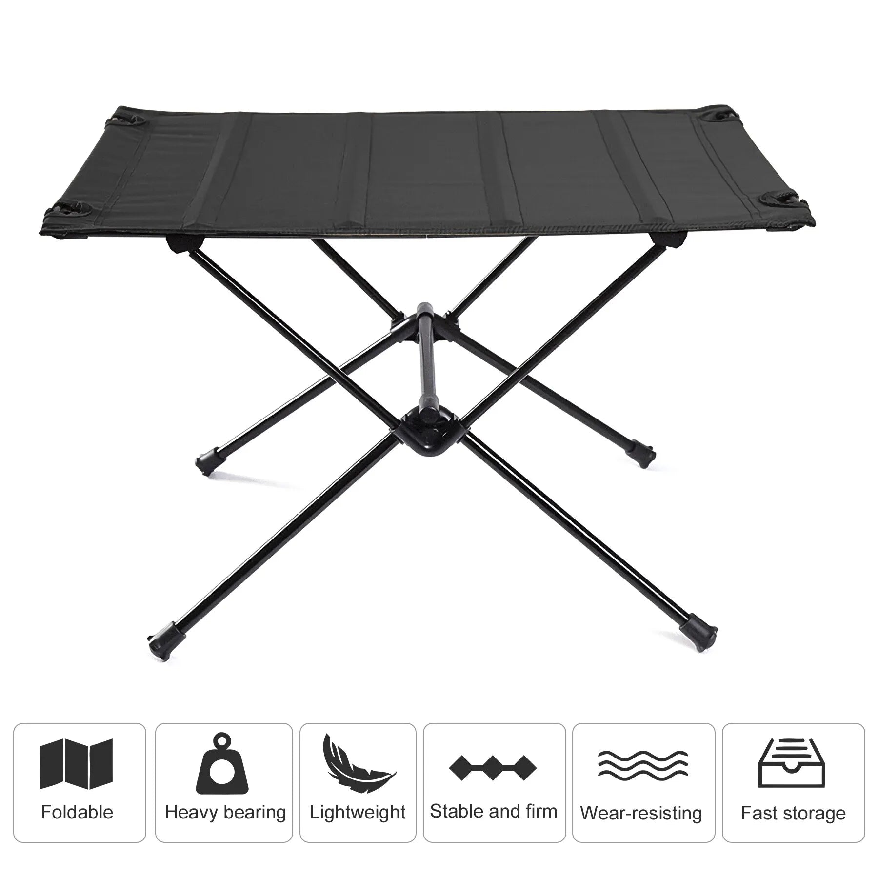Camping Table Folding Aluminum Portable Roll-Up Lightweight