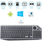 Rechargeable Wireless Bluetooth Keyboard with Touchpad & Backlight