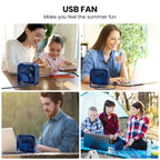 Portable Mini Desk Fan (Blue)