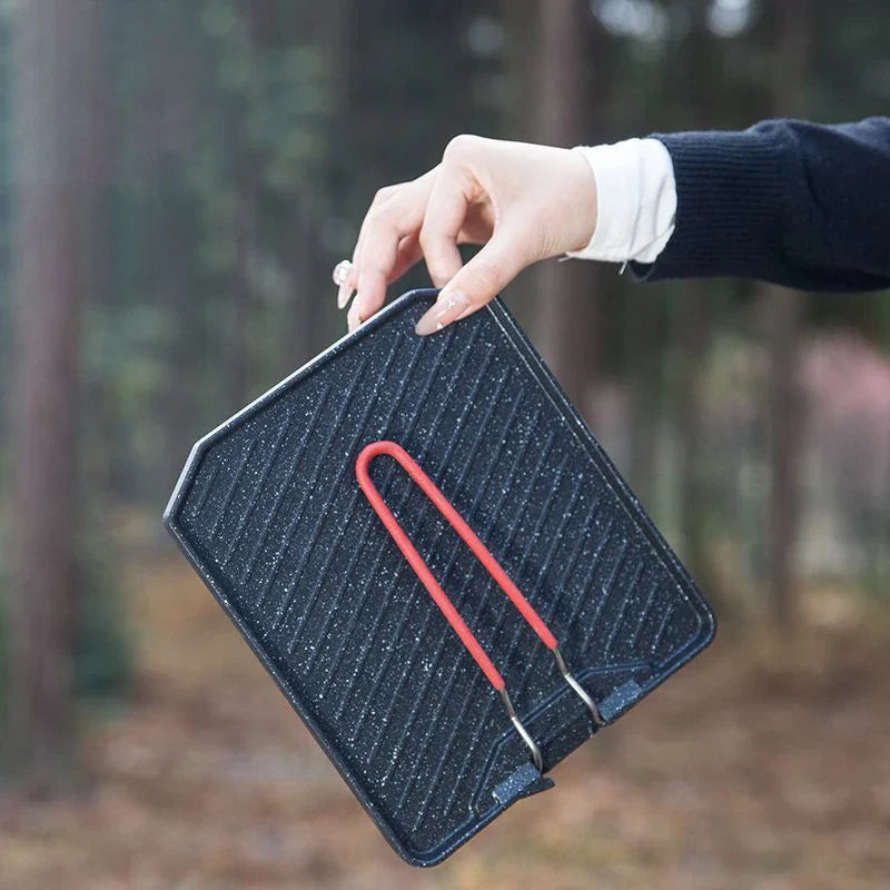Portable Non-Stick Camping Barbecue Pan