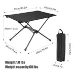 Camping Table Folding Aluminum Portable Roll-Up Lightweight