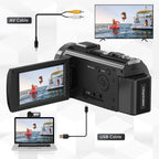 Digital Camera Video Camcorder with Rotating LCD Screen