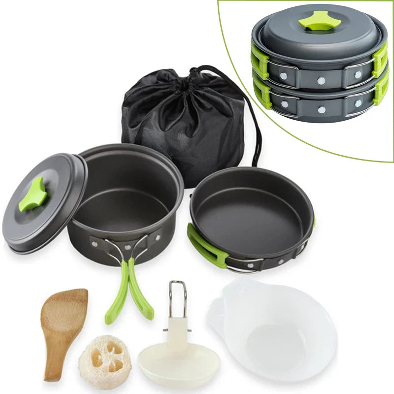 Aluminum Portable Camping Cookware Set