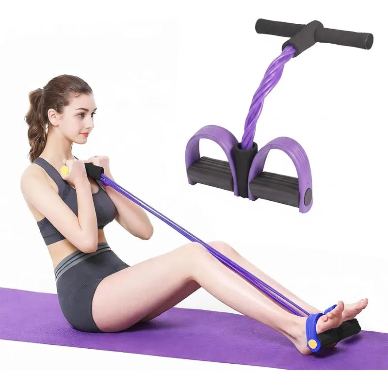 Six-Tube Pedal Resistance Band Fitness Trainer