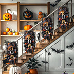 Halloween Wreath Pumpkin Door Hanging Decoration