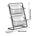 Storage Basket Metal Wire Removable Kitchen Organizer