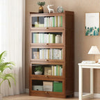 Bookshelf Storage Cabinet with Flip Doors