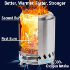 Portable Firewood Stainless Steel Camping Burner