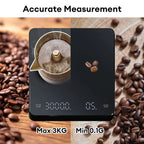 Coffee Scale Digital Precision Timer LED USB Rechargeable