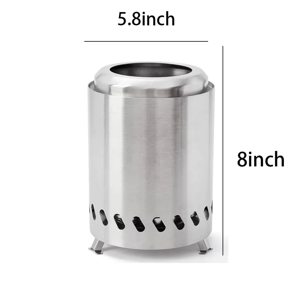 Portable Firewood Stainless Steel Camping Burner