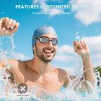 Swimming Goggles with UV Protection for Adult (Clear Grey)