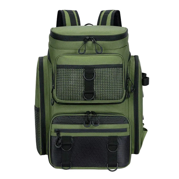 Fishing Backpack with Rod Holders & Tackle Storage