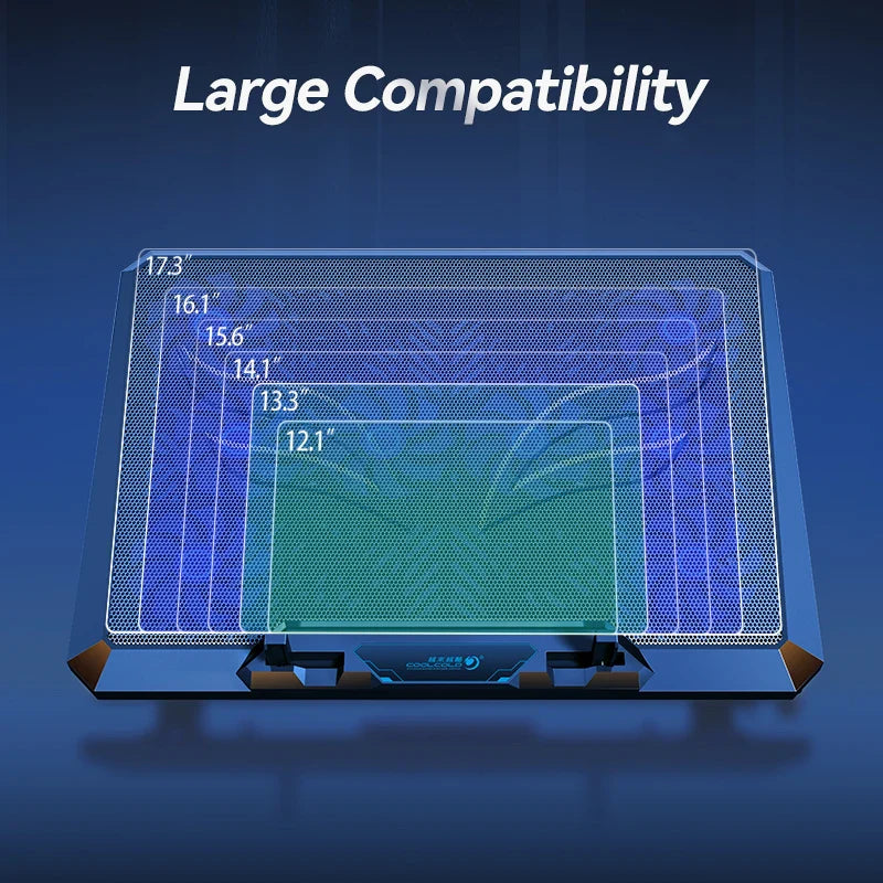 Laptop Cooling Pad 12 Fans Adjustable Stand