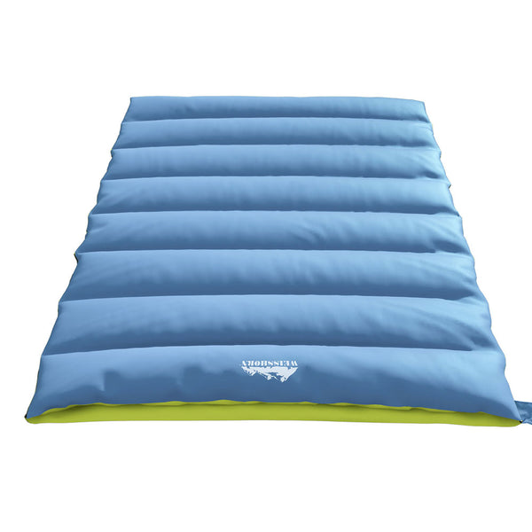 Grey Double Thermal Sleeping Bag for Camping Hiking and Travel