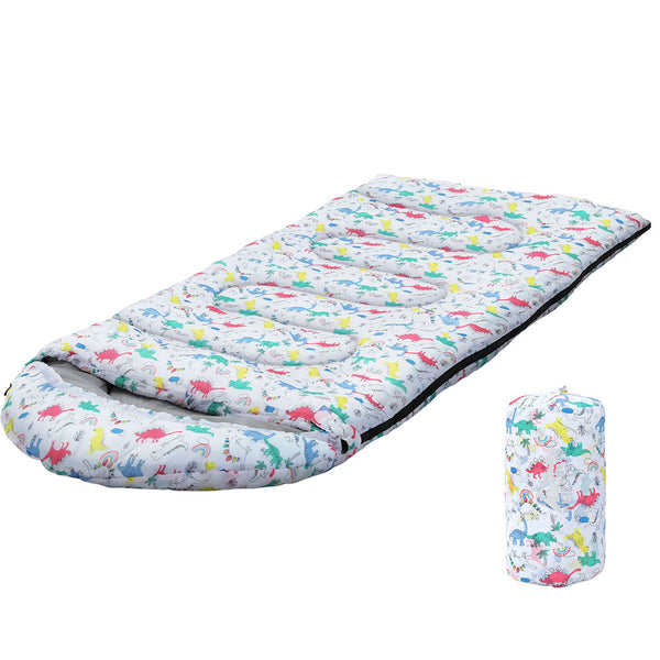 White Kids Thermal Sleeping Bag for Camping Hiking and Outdoors