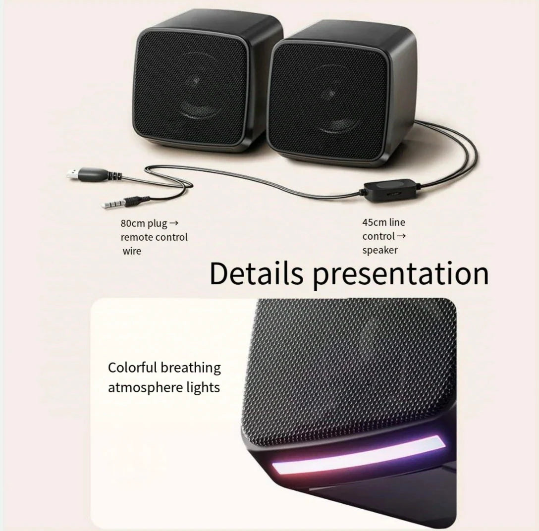 USB Wired 3D Surround Sound Computer Speaker