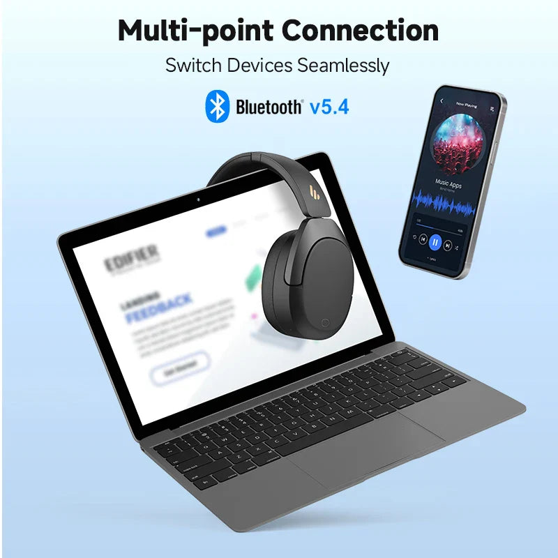 Headphones Bluetooth with Wireless Noise Cancelling Over-Ear