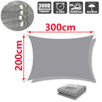 Shade Sail Waterproof Polyester (Grey)