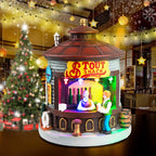 Christmas Village House with LED Light Up Figurine