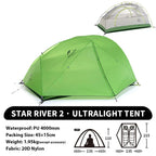 Outdoor Camping Tent with Ultralight Waterproof Double Layer (2 Person)