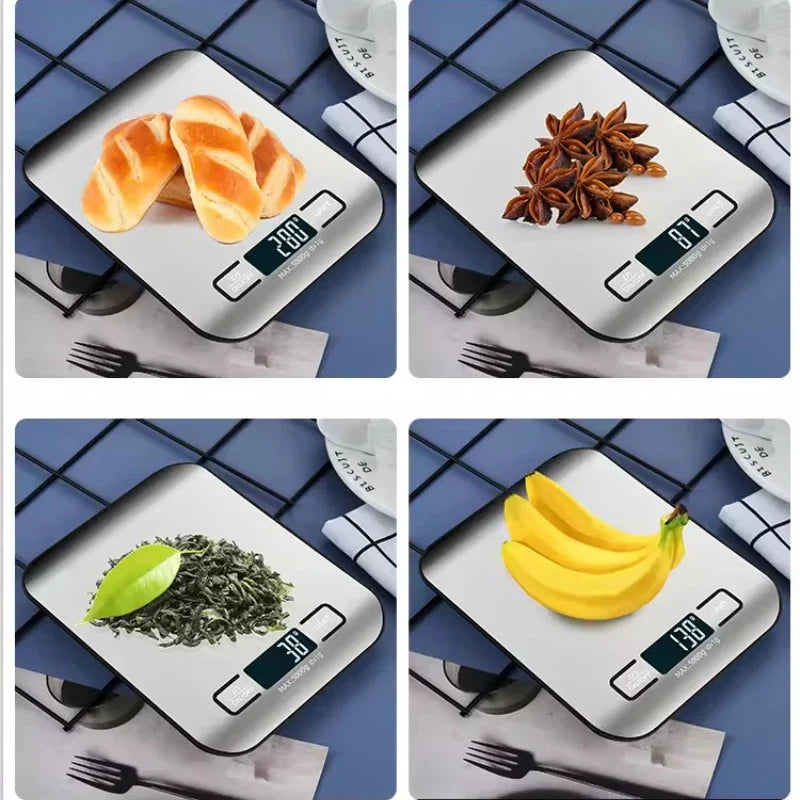 Kitchen Scale Digital with Stainless Steel LED Precision