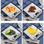 Kitchen Scale Digital with Stainless Steel LED Precision