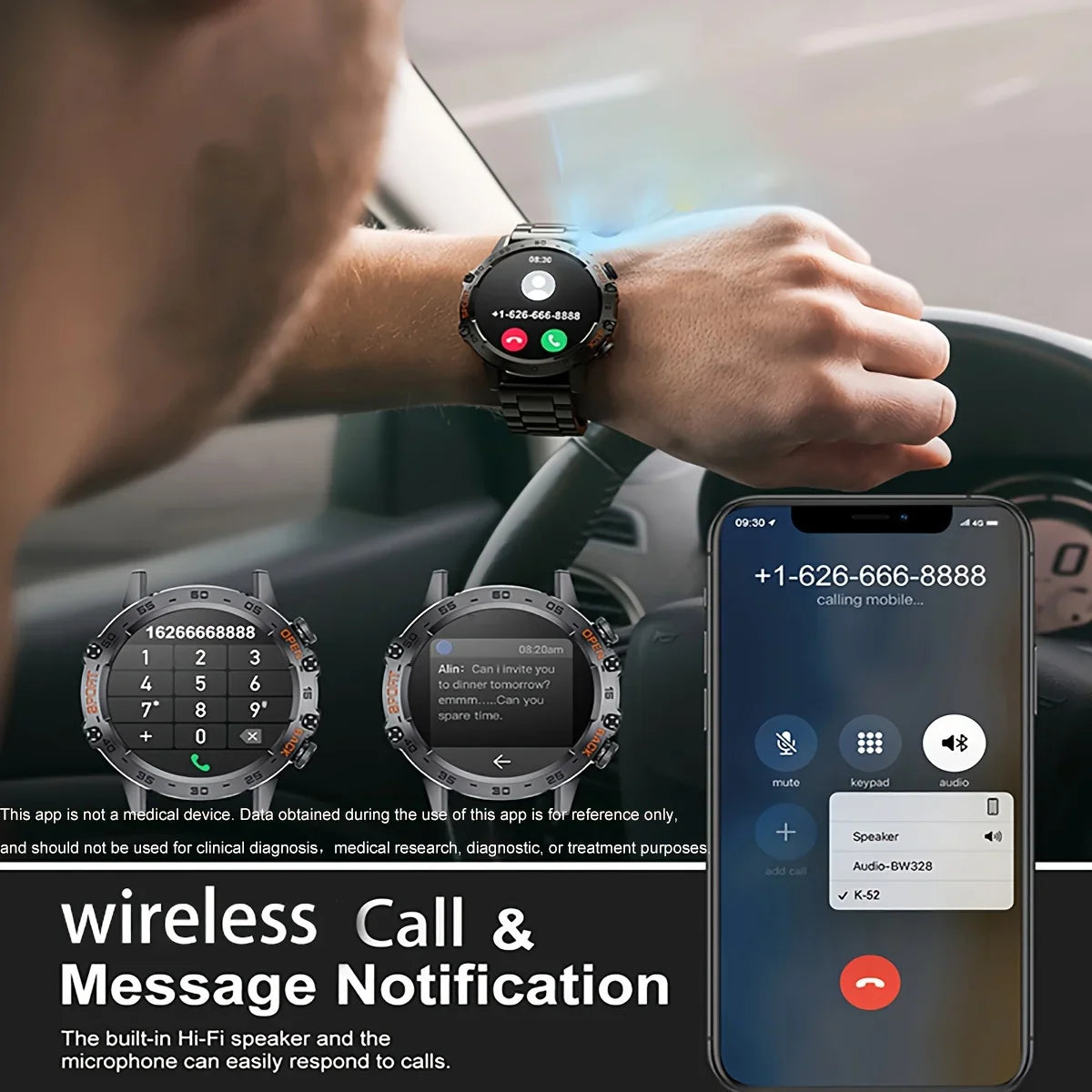 Smart Watch Bluetooth Call Fitness Tracker Waterproof