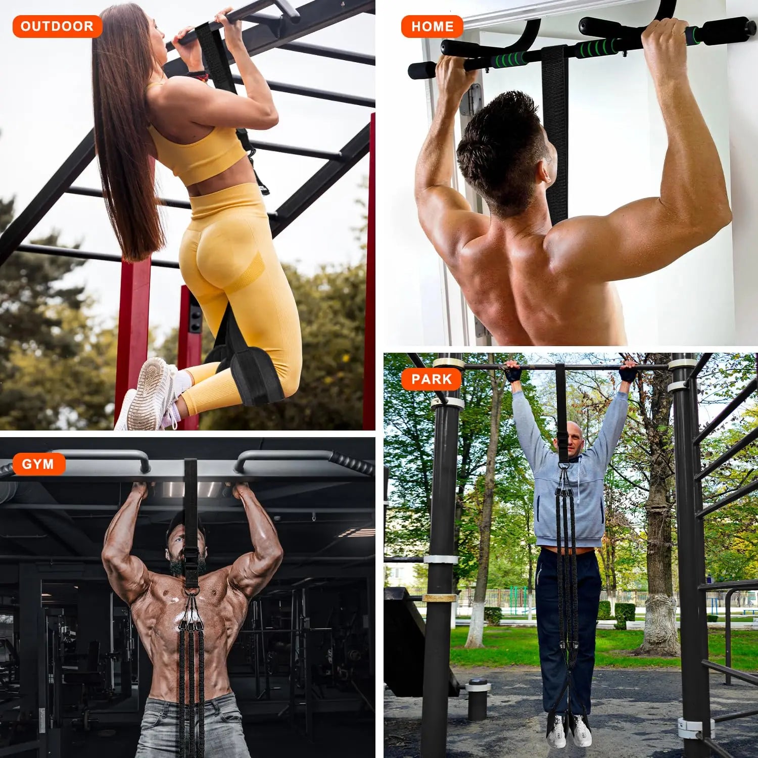 Pull Up Bands Assisted Resistance Training