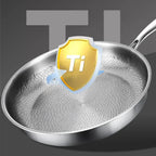 Frying Pan Pure Titanium Non Stick Uncoated Hammer Pattern