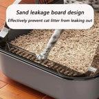 Cat Litter Box with Splashproof Removable Tray
