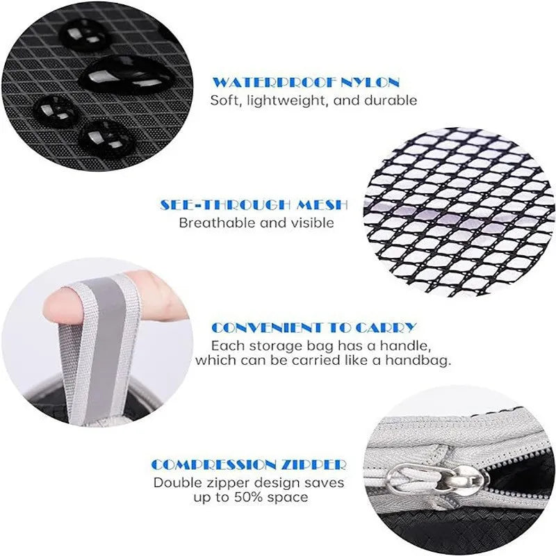 Packing Cubes Compression Travel Organizer 5-Piece Set