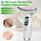 Neck Face Beauty Massager Device with Micro-Current 7-Color LED