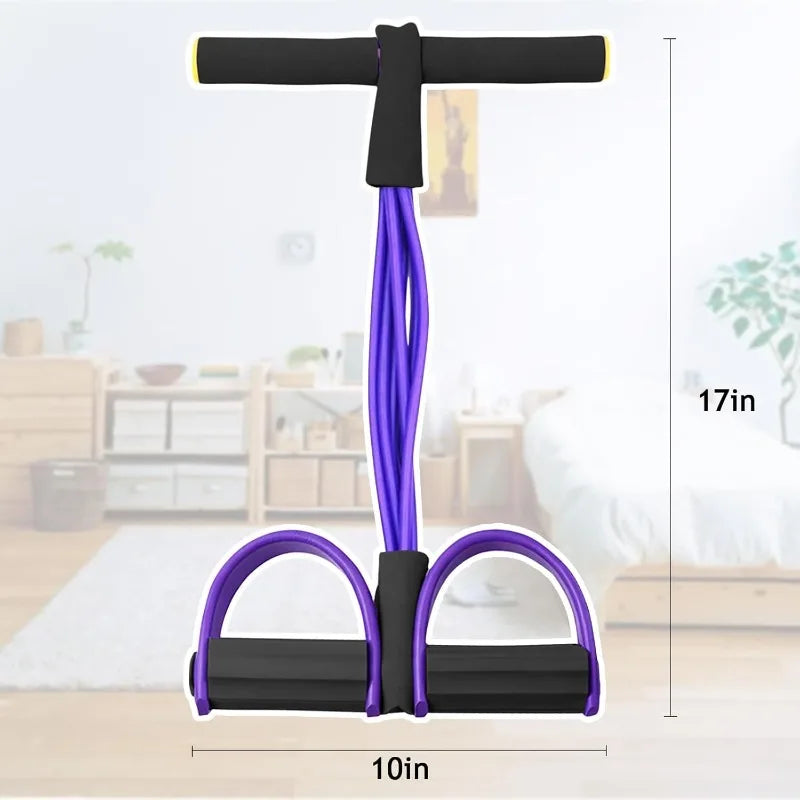 Six-Tube Pedal Resistance Band Fitness Trainer