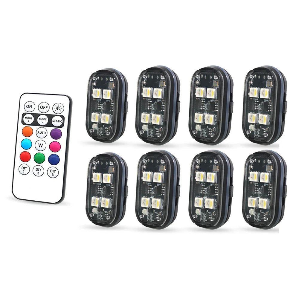 Wireless Strobe Lights with LED RGB Set