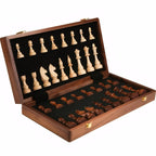 Chessboard Wooden Folding 39cm with Pieces