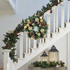 Christmas Wreath Round Silk Holiday Decoration