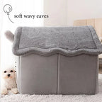 Pet House Folding Winter Bed with Removable Cover