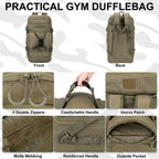 Tactical Backpack with 60L Waterproof 600D Polyester
