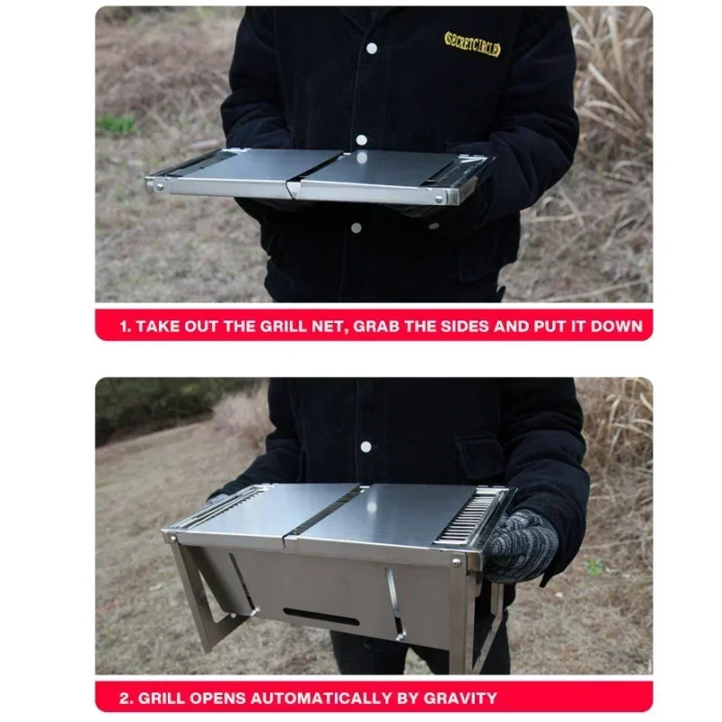 Stainless Steel Folding  Barbecue Stove
