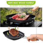 Frying Pan Non-Stick Camping Cookware with Folding Handle