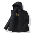 3XL Fleece Jacket with Waterproof Windproof (Black)