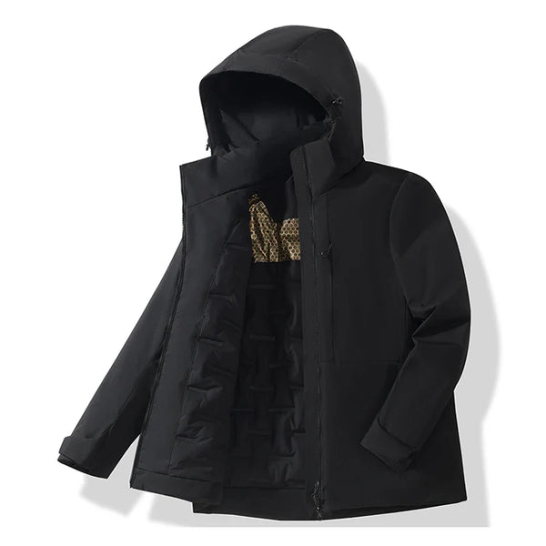 XL Fleece Jacket with Waterproof Windproof (Black)