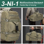 Tactical Backpack with 60L Waterproof 600D Polyester