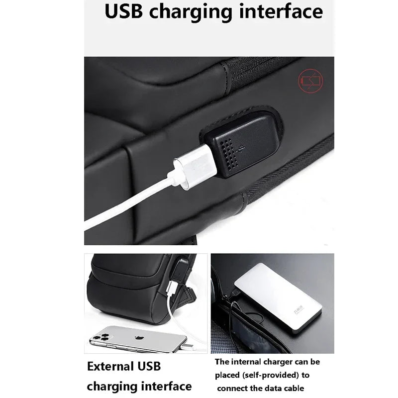 Shoulder Bag Anti-Theft USB Travel Crossbody