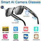 Smart Glasses 4K Camera AI Voice Bluetooth Call