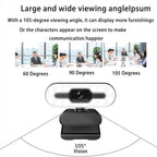 Webcam Full HD 4K Autofocus with Microphone
