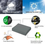 Shade Sail Waterproof Polyester (Grey)