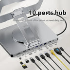 Docking Hub Aluminum 10-in-1 USB-C Adapter 4K 60Hz
